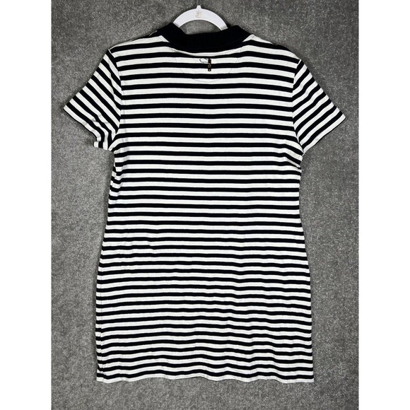 Calvin Klein‎ CK Striped Polo Shirt Dress Womens Size Large Blue White Pink - Picture 2 of 15